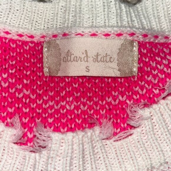 Altar’d State oversized Pink Happy Face Sweater Women’s Small - Picture 4 of 13